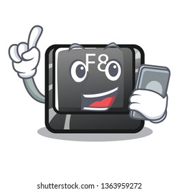 With phone button f8 in the shape character
