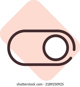 Phone button, illustration, vector on a white background.