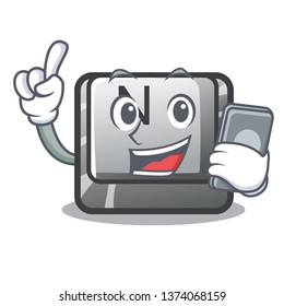 With phone button N on a game character