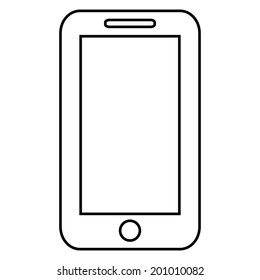 Phone button on white background