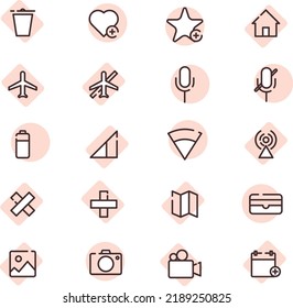 Phone buttons, illustration, vector on a white background.