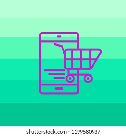 phone buy over shopping icons background vector illustration