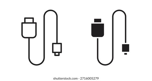 Concepto de icono de cable de teléfono para infografía, Sitio web o App.