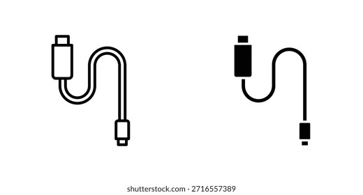 Colección de diseño de icono de cable de teléfono. Signo y Vector para diseños de interfaz de usuario