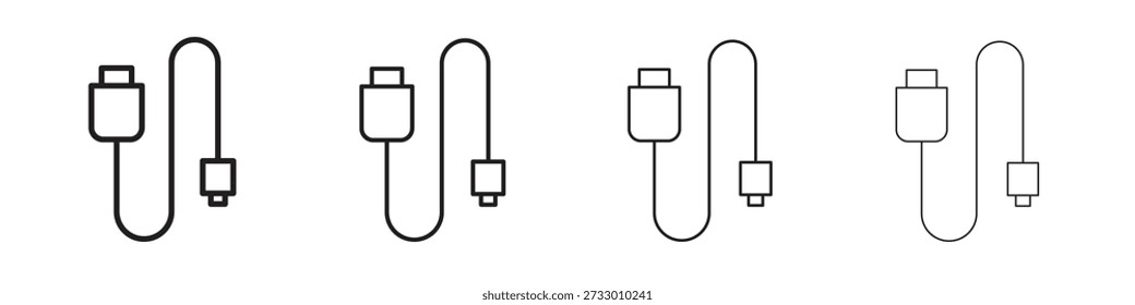 Phone cable icon design template for web and mobile UI element