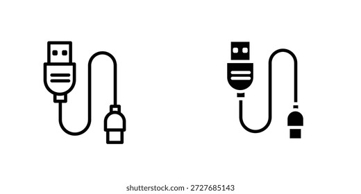 Elemento de Diseño gráfico del logotipo del símbolo del cable del teléfono. EPS10