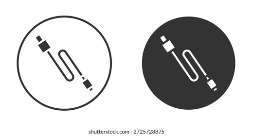 Phone cable icon in trendy flat black and white. suitable for graphic design
