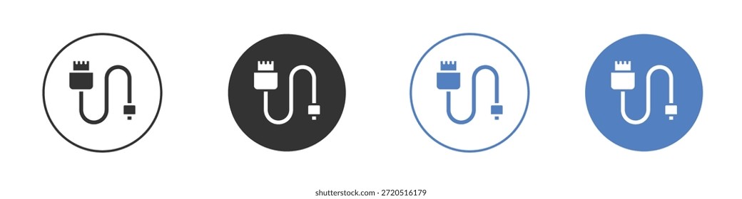 Colección de ilustración de arte de Clip de Vector de icono de cable de teléfono