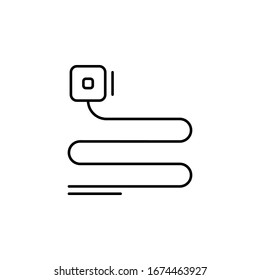 Phone cable, networking icon. Simple line, outline vector elements of storage and cloud icons for ui and ux, website or mobile application