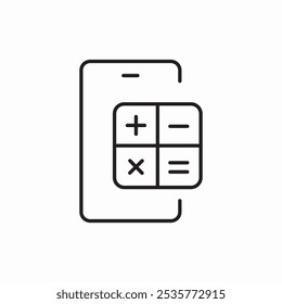 vetor de sinal de ícone da calculadora de telefone