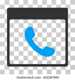 Phone Calendar Page icon. Vector illustration style is flat iconic bicolor symbol, blue and gray colors, transparent background. Designed for web and software interfaces.