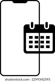 phone calendar schedule date deadline Glyph
