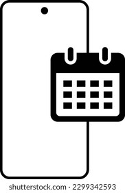 phone calendar schedule deadline date Glyph