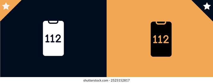 phone call 112 icon sign vector
