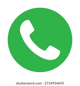 Botón de respuesta de llamada telefónica. Icono de Vector de comunicación