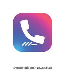 Phone Call App Icon Button Stock Vector (Royalty Free) 1892756188 ...