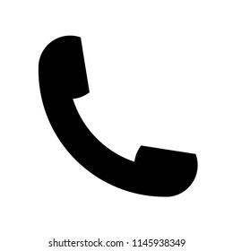 Phone call auricular symbol in black icon vector icon. Simple element illustration. Phone call auricular symbol in black symbol design. Can be used for web and mobile.