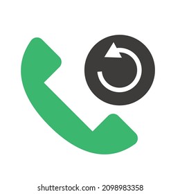 Phone Call Back Icon. Return Symbol. Vector.