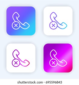 Phone call bright purple and blue gradient app icon