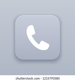 Phone, Call button, best vector on a gray background