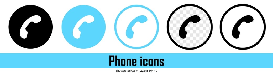 Phone call button or sing. Incoming call. Calling someone. Support line. Vector