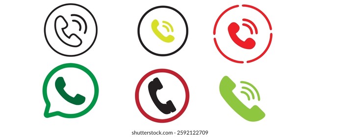 phone call buttons and WiFi black, red green