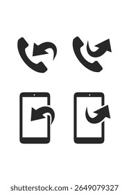 Phone call or callback icon concept vector illustration. Stock illustration.