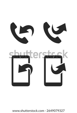 Phone call or callback icon concept vector illustration. Stock illustration.