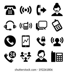 Phone and Call Center Icons Set