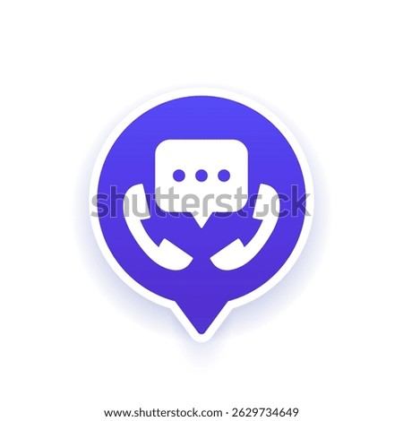 phone call, chat icon, vector design