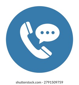 Phone Call Communication Icon Illustration Featuring Customer Support Contact Center Telecommunication Service and Mobile Technology Design