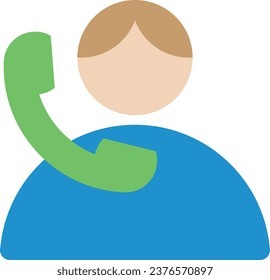 Phone Call Communication Icon Vector Flat Illustration