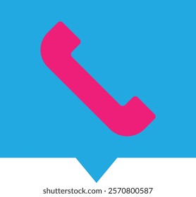 Phone Call Communication Icon Vector Flat Illustration