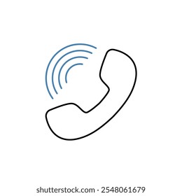 phone call concept line icon. Simple element illustration. phone call concept outline symbol design.