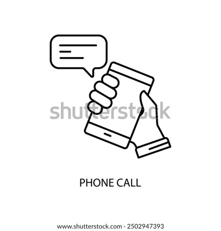 phone call concept line icon. Simple element illustration. phone call concept outline symbol design.