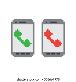 Phone call Decline or Accept - Isolated Vector Illustration
