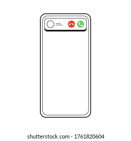 phone call decline screen symbol icon isolated vector illustration