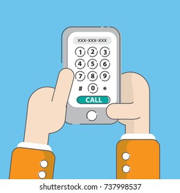 Phone call, Dial number concept. 