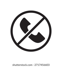 Telefonanruf deaktiviert oder blockiert einfaches Symbol.