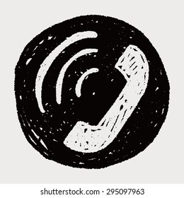 phone call doodle