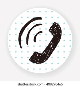 phone call doodle
