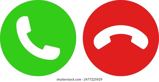 Phone call and end button icon