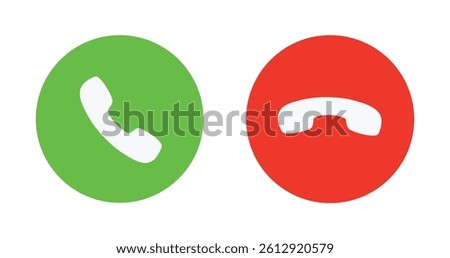 Phone call and end button icon. Call Icons. Phone Dial Symbols. Answer and Decline. phone call icos	
