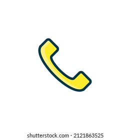 phone call flat design, sign and symbol