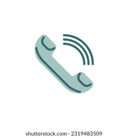 Phone call flat icon, handset telephone vector sign, colorful pictogram isolated on white. Symbol, logo illustration. Flat style design