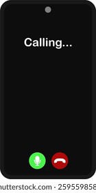 Phone in Call - Flat Illustration Vector