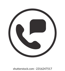 Icono de vector plano de llamada telefónica