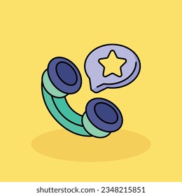 Ilustración del icono de la caricatura vectorial gratuita de llamadas telefónicas. concepto de icono de experiencia de cliente aislado. estilo de dibujos animados planos
