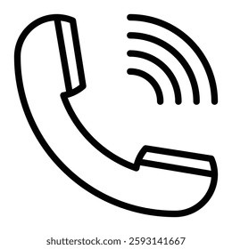 Phone Call Glyph Icon Design For Personal nad Commercial Use