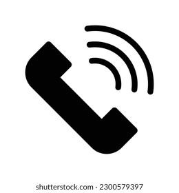 phone call glyph icon illustration vector graphic